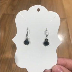 Black dangling earrings